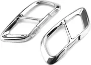 Muffler Tail Throat Car Exterior Accessories Tail Back Exhaust Muffler For BMW X5 G05 X6 G06 X7 G07 2019-2022 exhaust tip(Silvery)
