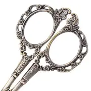 Retro Flower Pattern Needlework Embroidery Stainless Steel Scissors (Color 1)