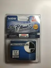 Brother P-Touch Label Cartridge TZ-111 1/4" Width, Black Print on Clear TZ Tape
