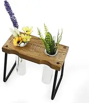 Propagation Stations - Tabletop Terrarium with Wooden Stand - Garden Decor, Decorative Planting Container for Flower Cuttings Pothos Seedlings