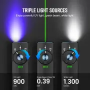 OLIGHT Arkfeld Pro 1300 Lumen Handheld Flashlight with Green Beam & UV Light