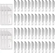 uxcell 60pcs Exacto Knife Blades #10 Hobby Knife Replacement Blades Spare Precision Exacto Blades Hobby Knife Blade Refills for DIY, Art, Cutting, Carving, Scrapbooking, Stencil