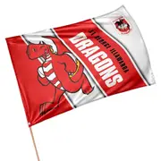 St George Dragons NRL Retro Mascot Game Day Flag * On a pole