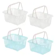 Mini Shopping Baskets with Handles Small Tiny Baskets, 4Pcs, Blue/White