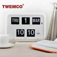 在飛比找momo購物網優惠-【TWEMCO】QD-35 翻頁鐘 英文萬年曆 桌放 壁掛(