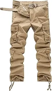 [Generic] Men's BDU Casual Military Pants Lightweight Camo Pants Combat ACU Rip Stop Cargo Work Pants with 8 Pockets