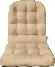 RSH Decor Outdoor Adirondack Tufted Cushion, Solid Tan / Light Beige Khaki