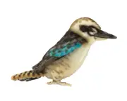 Hansa Blue Wing Kookaburra Plush Soft Toy 17cm Hand Crafted Bird Stuffed Animal