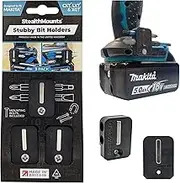 StealthMounts Makita Stubby Black Magnetic Bit Holder | Drill Bit Organiser | Perfect Bit Holder for Makita Drills and Impacts (3 Pack)