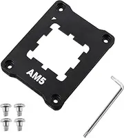 CPU Holder AM5 Anti-Bending Contact Frame with 4Pcs Screws & 1x Screwdriver & 1x Heat Dissipation Corrective Anti-Bending Fixing Frame 2.95x2.2inch (Black)