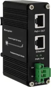 Kangsien Industrial Gigabit PoE++ Injector,IEEE 802.3at/802.3af 95W PoE Adapter