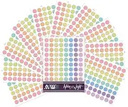 Ashton and Wright - 880 Easy Peel Colour Coding Labels - 8mm Dot Stickers - Pastel