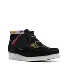 Clarks Originals Women's Wallabee Boot Black Combi Embroider Suede 26168582