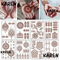 在飛比找蝦皮購物優惠-Karen 紋身貼紙指甲花曼陀羅印度貼紙手臂紋身人體藝術手繪