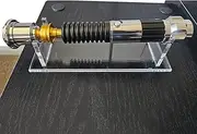 WANLIAN Lightsaber Stand Sword Stand Desktop Acrylic Lightsaber Stand Sword Stand Fixed Stand Decorative Sword Stand Display Stand (Transparent)