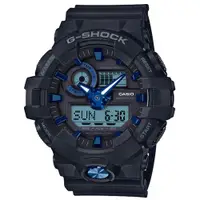 在飛比找蝦皮購物優惠-保證正品～G-SHOCK  亮麗金屬感設計運動休閒錶-黑 藍