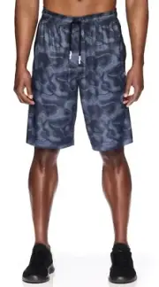 And1 Mens Basketball Gym Workout Running Shorts GREY BLACK SZ XL 11” Inseam NEW