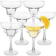 Set of 6 Margarita Glasses, 275 ml Cocktail Glasses, Cocktail Glasses, Margarita Glass for Parties, Home, Bar Accessories, Restaurant, Pub, Stem, Glassware