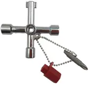 3Pcs 4 in 1 Multifunctional Cross Key Wrench with Circle Triangle Square Shape