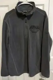 NWT Eddie Bauer BIKER RALLY '23 Men's XL Gray Micro Fleece Half Zip Pullover