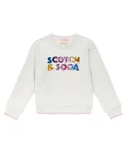 [Scotch & Soda Kids] Scotch & Soda Kids Sequined cotton jersey sweatshirt Y 14 grey