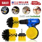 Wheel Tire Rim Scrub Brush Wheel Cleaning Brush Car Detailing Drill Brush Kit US