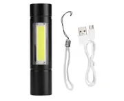 Zoomable L2+COB Torch 1000lm 3 Modes Waterproof Outdoor Mini Flashlight