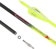 32 inch Pure Carbon Hunting Arrows Spine 300/350/400/500/600 Archery Targeting Practice Arrows for Compound & Recurve Bow with Removable Tips Pack 6/12