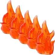 5pcs Ice Cube Model Special Effects Toys Halloween Toys Transforming Boys Digital Watch Variable Engineering Vehicle Miniature Fire Figure Effects Orange Plastic