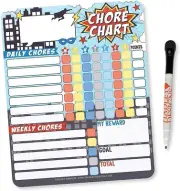 Superhero Kids Chore Chart Magnetic, Reward Chart for Kids, Good Behavior...
