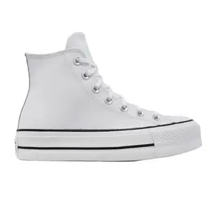 Converse 休閒鞋 Chuck Taylor All Star Lift HI 女鞋 白 黑 厚底 皮革 561676C