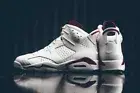 Air Jordan 6 Retro Maroon Mens Off White Basketball Shoes 384664-116 Size 11