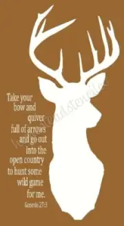 REUSABLE STENCIL 6130 N12"x24" TAKE UP YOUR BOW AND QUIVER SIGN STENCILS