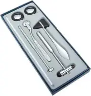 Neurological Reflex Medical Hammer(Silver) ( 5 Piece Set )Intuitive test