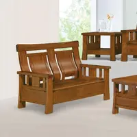 在飛比找momo購物網優惠-【MUNA 家居】988型柚木色實木組椅/雙人座(沙發 實木