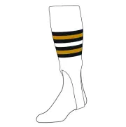 TCK Baseball Stirrups Medium (200I, 7in) White, Black, Old Gold