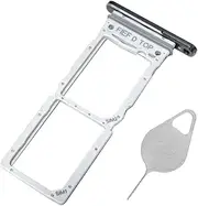 Galaxy Z Fold 6 SIM Card Tray Dual Replacement Fold 6 5G Sim Card Slot Holder for Samsung Galaxy Z Fold6 7.6" F956 SM-F956U Sim Card Tray Repair Part with Opening Eject Pin Needle (Black)