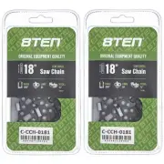 Semi Chisel Chainsaw Chain 18 Inch .050 3/8 64DL for Echo Jonsered Makita 2 Pack
