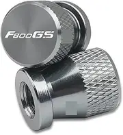 IEDZCUMC CNC Aluminum Motorcycle Wheel Tire Valve Stem Caps Tyre Airtight Cover Compatible with BMW F800GS F800 GS F 800 GS Accessories 2PCS(Grey)