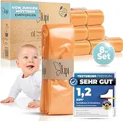 kipi XXL Refill Film Nappy Bin – Pack of 8 Suitable for All Round & Octagonal Nappy Bin Refill Cassettes, Extremely Economical, Odour-Proof Nappy Bin Refill Film, Nappy Bag