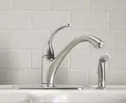 Kohler K-R10412-N-BN Forte single-control kitchen sink faucet w/ Side Spray