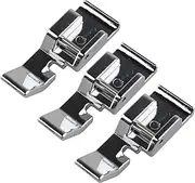 Jopto 3pcs Single Sided Zipper Presser Foot High Hardness Stainless Steel Sewing Machine Accessory Compatible with Household Low Shank Snap On Singer, Brother, Janome, Babylock, Kenmore, New Home