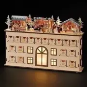 11.5 inch high LED countdown advent calender with cabin scene- Battery operated