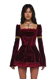 [Current Mood] Myths N' Legends Mini Dress - Burgundy