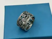 Genuine Pandora Forget Me Not Purple CZ RING 190991ACZ RETIRED 52 USA SIZE 6