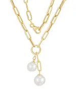 Bloomingdale's Fine Collection Ming Pearl Lariat Necklace in 14K Yellow Gold, 17.5