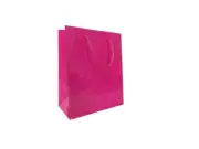 250 x PINK GLOSSY LAMINATED PAPER GIFT CARRY SHOPPING BAGS BULK - SMALL MEDIUM