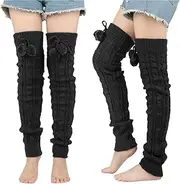 [Generic] Thermal Socks for Women - USB Heated Slippers 1 Pair Thermal Socks - Over The Knee Heated Socks for Hiking, Camping, Skiing, Fishing, Motorcycle Riding, Outdoor