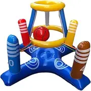 Inflatable Pool Basketball Hoop - Basketball Hoop Pool Games for Kids - Water Floating Game, Outdoor Summer Activity for Family Gatherings, Children's Parties