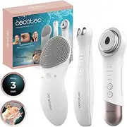 Cecotec Facecare Skinroutine Skin Routine with Facial Cleanser, Dark Circles Device, Massager with Phototherapy: Increases Skin Elasticity, Headband and Wrist Supports